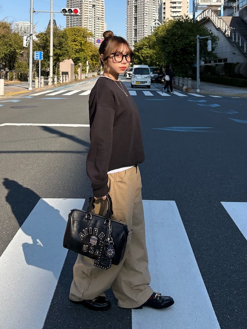 VARSITY LEATHER MINI DUFFLE BAG/バーシティーレザーミニダッフル