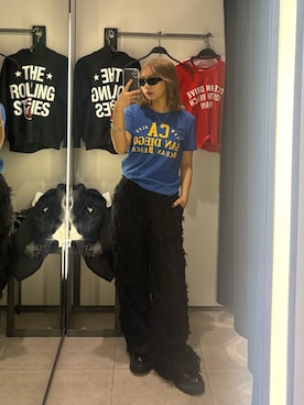 「MAISON SPECIAL（メゾンスペシャル）のアイテム（その他パンツ）」を使った、SHIORIさん（レディース・152cm）の春コーディネート
