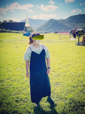 「デブでもオシャレしたい」｜「アイテム（ワンピース/ドレス）」を使った、axxkocchanさん（レディース・158cm）の夏コーディネート