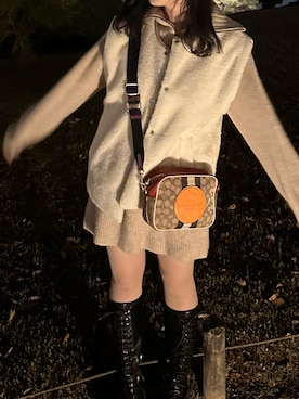 「archives（アルシーヴ）のアイテム（その他アウター）」を使った、paopao7chanさん（レディース・163cm）の冬コーディネート