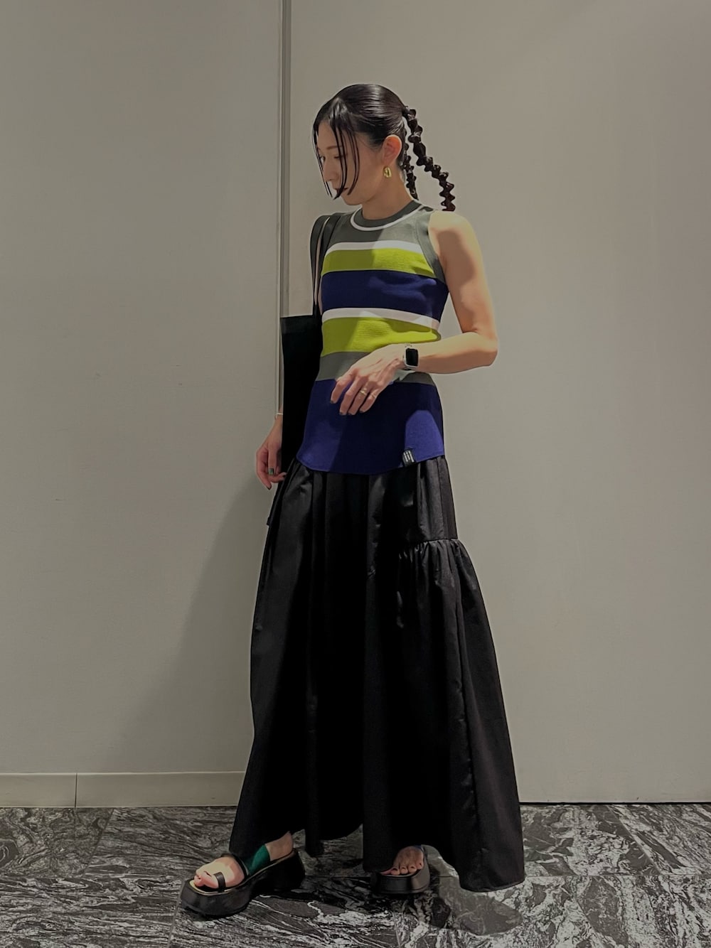 UN3D.（アンスリード）の「ウェーブラインギャザースカート（スカート  