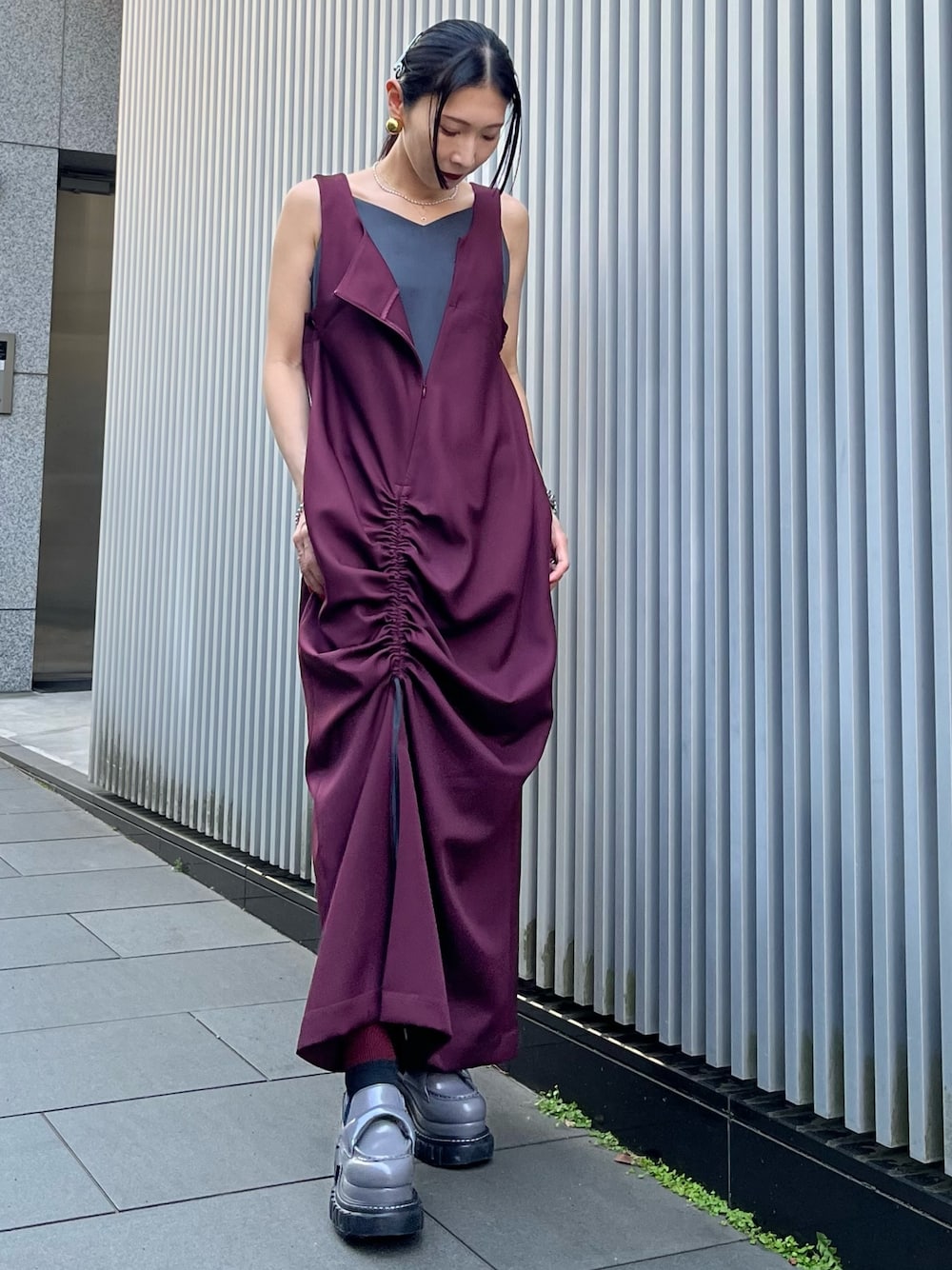 UN3D.のワンピース（レッド系）を使った人気ファッション