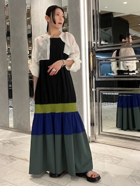 フレアキャミワンピース - FLARE CAMI ONEPIECE BLACK 6月6日(金)発売アイテムのご紹介。 贅沢なフレアが広がる