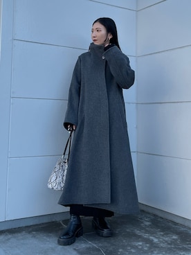「UN3D.（アンスリード）のアイテム（その他アウター）」を使った、YUKIさん（レディース・161cm）の冬コーディネート