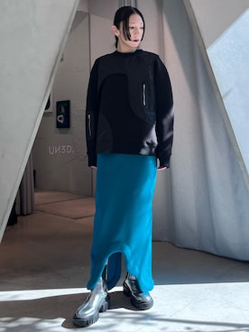 「UN3D.（アンスリード）のアイテム」を使った、YUKIさん（レディース・161cm）の冬コーディネート