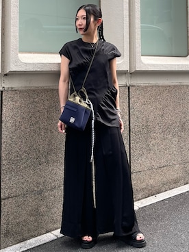 「モード系」｜YUKIさん（レディース・161cm）の夏コーディネート