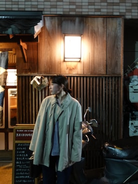 「アイテム（ナイロンジャケット）」を使った、rikuさん（レディース・165cm）の秋コーディネート