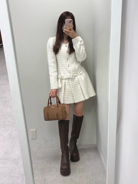 mokaさん（レディース・159cm）の冬コーディネート