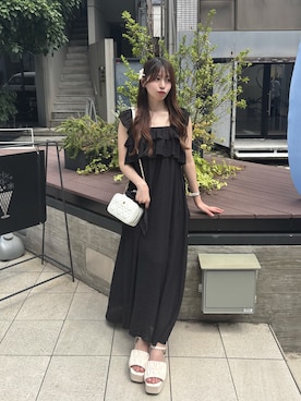 「one after another NICE CLAUP（ワンアフターアナザーナイスクラップ）のアイテム」を使った、mokaさん（レディース・159cm）の夏コーディネート