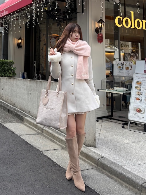 リボンマフラー＋ニット セール】ロゴ入りリボンマフラー（マフラー）｜one after another NICE