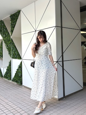 「one after another NICE CLAUP（ワンアフターアナザーナイスクラップ）のアイテム（ワンピース/ドレス）」を使った、mokaさん（レディース・159cm）の夏コーディネート