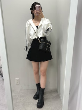 「one after another NICE CLAUP（ワンアフターアナザーナイスクラップ）のアイテム（その他シューズ）」を使った、mokaさん（レディース・159cm）の夏コーディネート