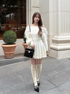 「one after another NICE CLAUP（ワンアフターアナザーナイスクラップ）のアイテム（ワンピース）」を使った、mokaさん（レディース・159cm）の秋コーディネート