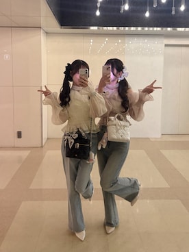 mokaさん（レディース・159cm）の冬コーディネート