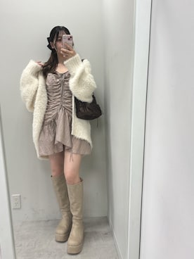 「one after another NICE CLAUP（ワンアフターアナザーナイスクラップ）のアイテム（チュニック）」を使った、mokaさん（レディース・159cm）の秋コーディネート