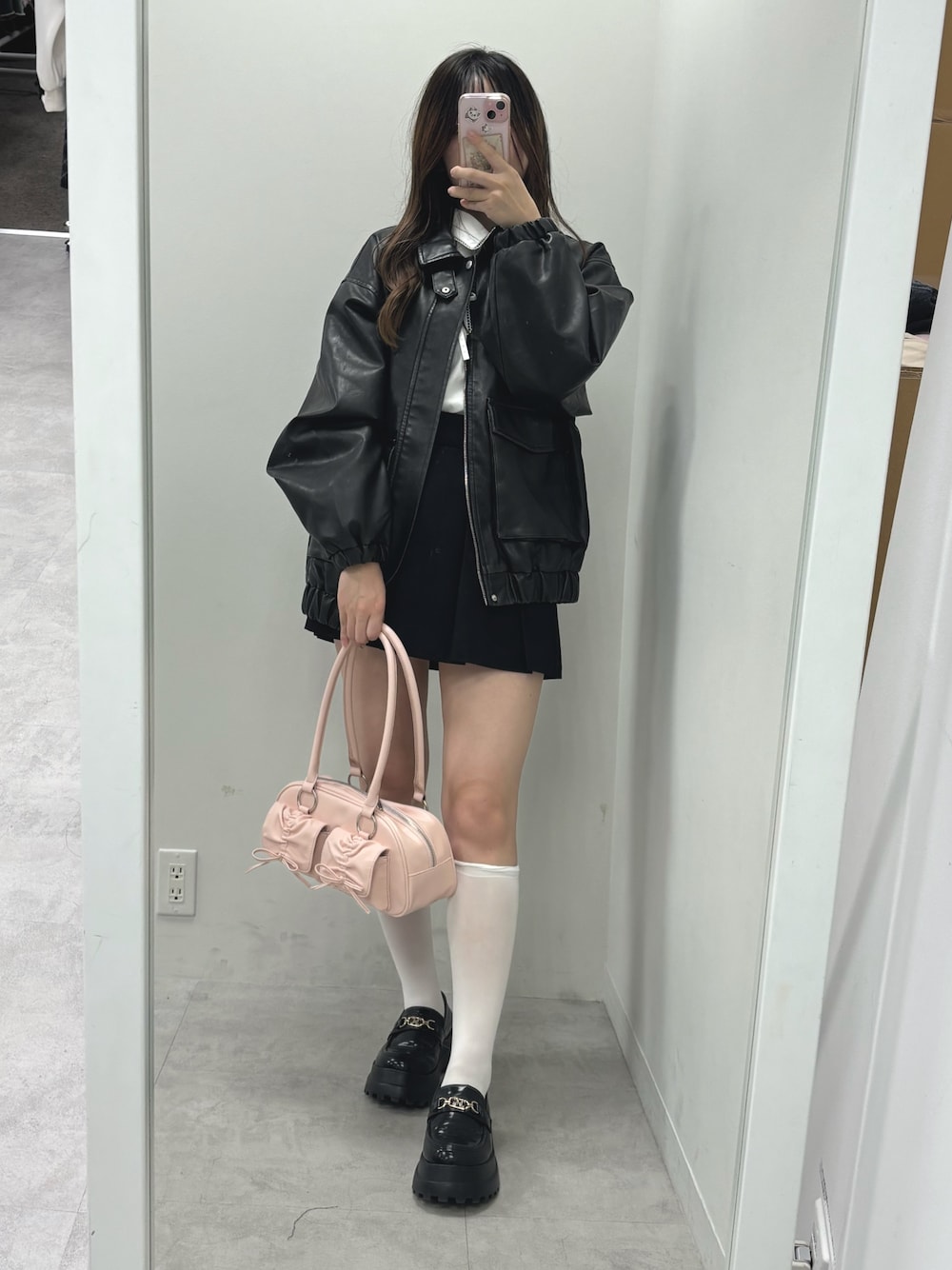 オーダーコーデ　レディース服 ZARAツイードジャケット✖️薄ツヤスカートで今どきコンサバスタイル