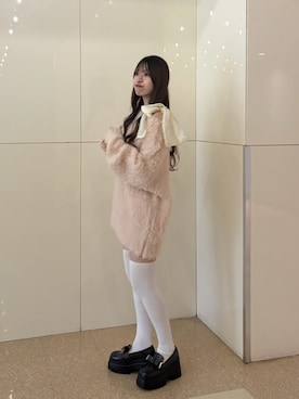 「one after another NICE CLAUP（ワンアフターアナザーナイスクラップ）のアイテム（ニット/セーター）」を使った、mokaさん（レディース・159cm）の夏コーディネート