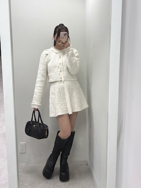「nice claup」｜「アイテム（ブーツ）」を使った、mokaさん（レディース・159cm）の冬コーディネート