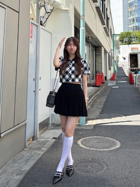 「one after another NICE CLAUP（ワンアフターアナザーナイスクラップ）のアイテム（ワンピース/ドレス）」を使った、mokaさん（レディース・159cm）の夏コーディネート
