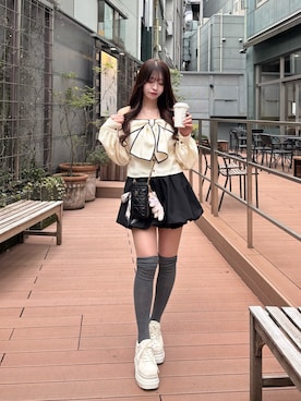 mokaさん（レディース・159cm）の冬コーディネート