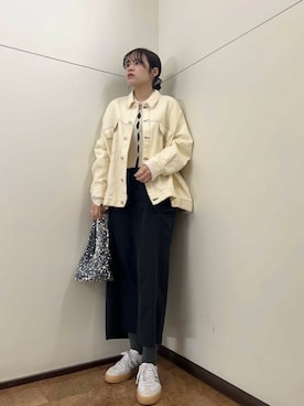「アイテムズ」｜「アイテム（ジャケット/アウター）」を使った、Moeさん（レディース・168cm）の冬コーディネート