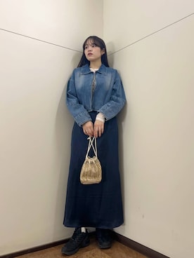「アイテムズ」｜「アイテム（ジャケット/アウター）」を使った、Moeさん（レディース・168cm）の冬コーディネート