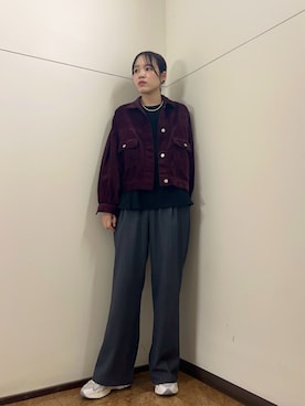 「アイテム（その他アウター）」を使った、Moeさん（レディース・168cm）の秋コーディネート