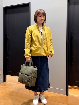 「アイテム（デニムスカート）」を使った、EDDIE BAUER@イーアスつくば店さん（レディース・167cm）の秋コーディネート