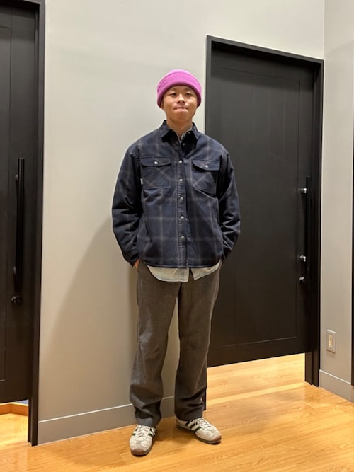 men's FUDGE×Eddie Bauer | ロゴ刺繍 ワッチキャップ（ニットキャップ