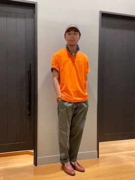 「アイテム（ポロシャツ）」を使った、EDDIE BAUER@イーアスつくば店さん（メンズ・171cm）の夏コーディネート