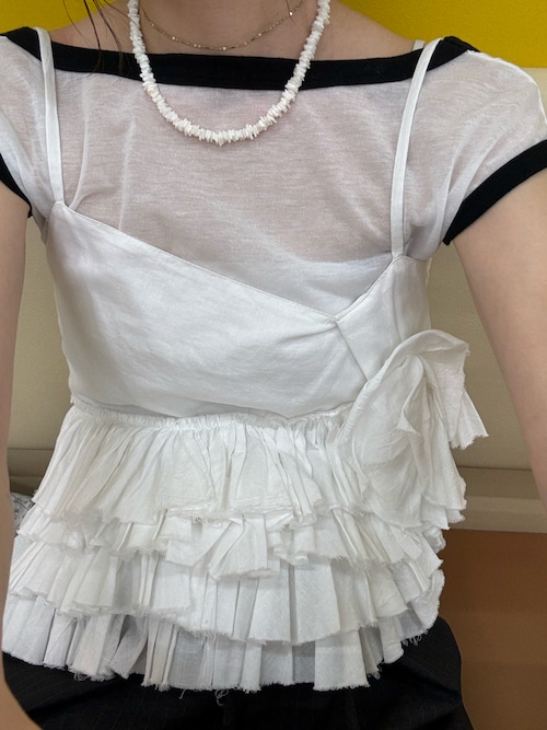 セール】【crinkle crinkle crinkle】asymmetry flower cami