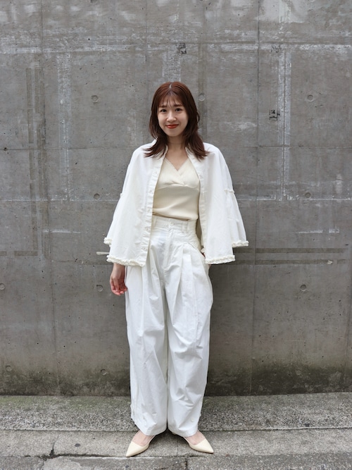 crinkle crinkle crinkle】garment dye frill shirts/ガーメントダイ