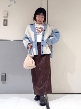 八木日菜子さん（レディース・146cm）の冬コーディネート