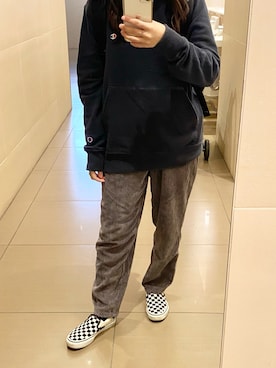 「古着女子」｜「アイテム（スリッポン）」を使った、hito🌼さん（レディース・147cm）の秋コーディネート