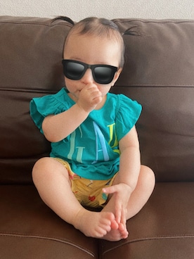 「babygap」｜「アイテム（パンツ）」を使った、たぁたんさん（キッズ・70cm）の秋コーディネート