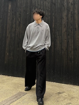 「HARE（ハレ）のアイテム（スラックス）」を使った、あーさんさん（メンズ・171cm）の秋コーディネート