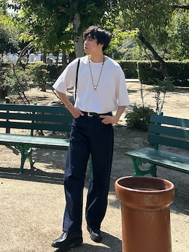 「アイテム（ピアス（片耳用））」を使った、あーさんさん（メンズ・171cm）の秋コーディネート