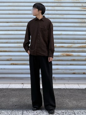 「HARE（ハレ）のアイテム（スラックス）」を使った、あーさんさん（メンズ・171cm）の秋コーディネート