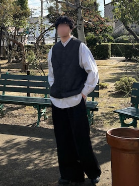 「アイテム（ピアス（片耳用））」を使った、あーさんさん（メンズ・171cm）の秋コーディネート