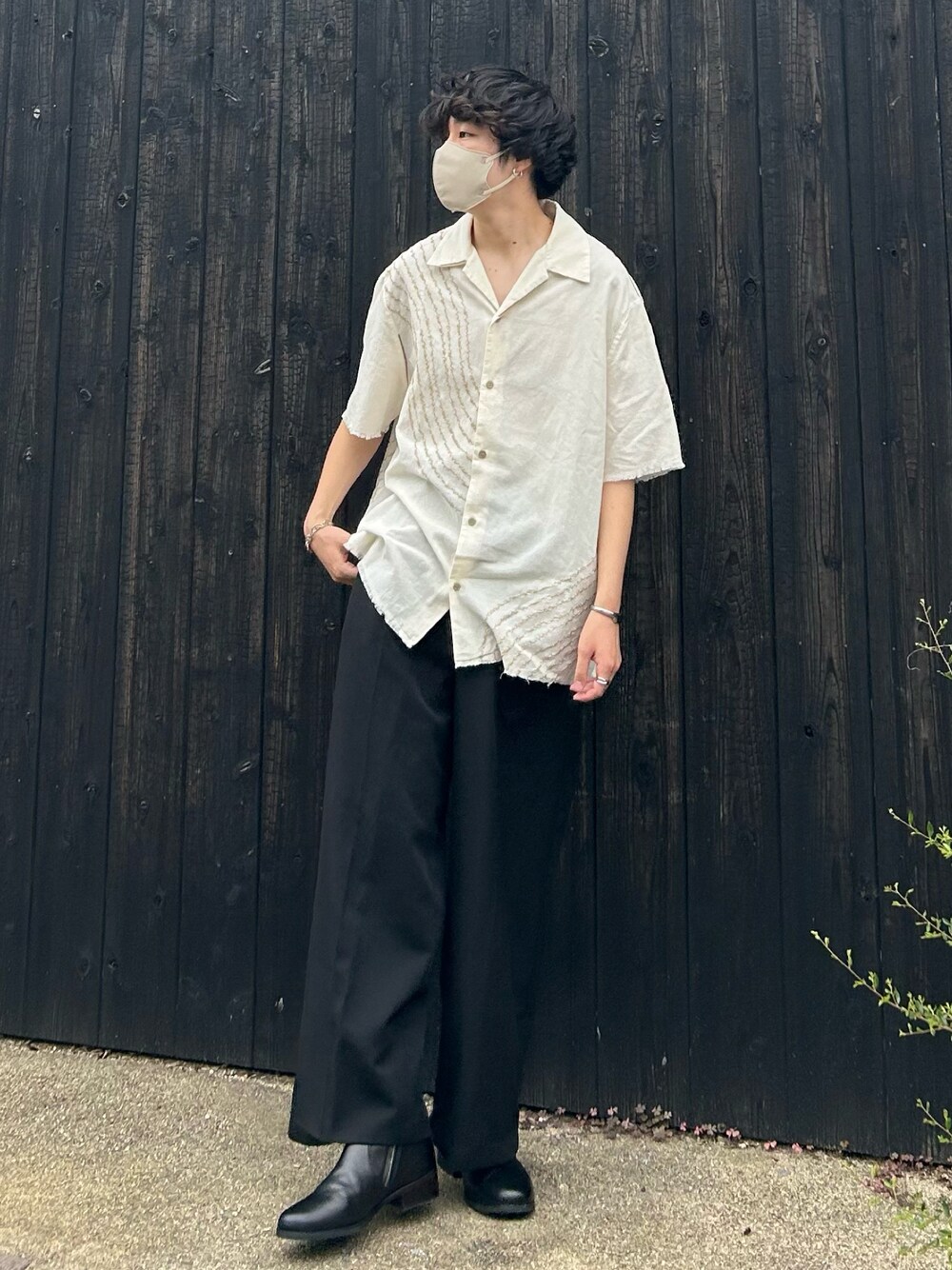 パンツ Embroidery Trousers by Julien Villevoye LIDNM（リドム）の「Embroidery Trousers by Julien Villevoye