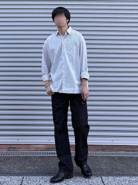 「UNIQLO（ユニクロ）のアイテム（デニムパンツ、ブラック系）」を使った、あーさんさん（メンズ・171cm）の秋コーディネート