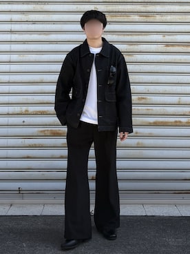 「HARE（ハレ）のアイテム（スラックス）」を使った、あーさんさん（メンズ・171cm）の春コーディネート