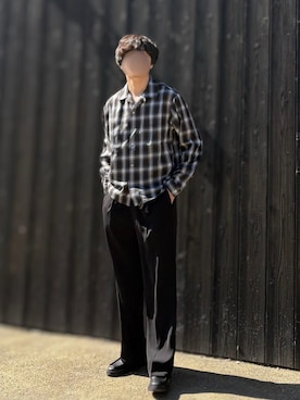 「HARE（ハレ）のアイテム（スラックス）」を使った、あーさんさん（メンズ・171cm）の秋コーディネート