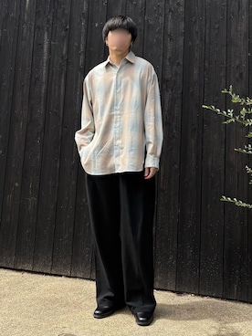 「HARE（ハレ）のアイテム（スラックス）」を使った、あーさんさん（メンズ・171cm）の秋コーディネート