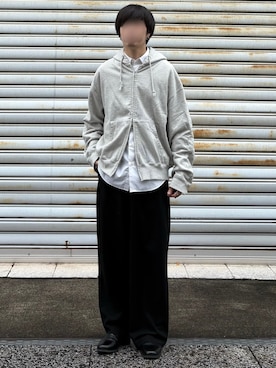 「HARE（ハレ）のアイテム（スラックス）」を使った、あーさんさん（メンズ・171cm）の秋コーディネート