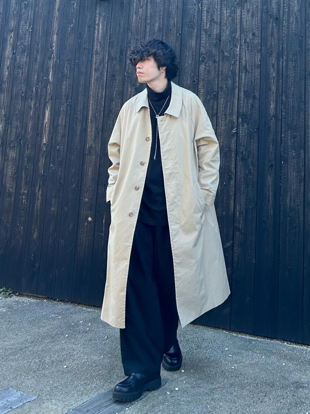 remer（リメール）の「loose soutien collar long coat/ルーズステン