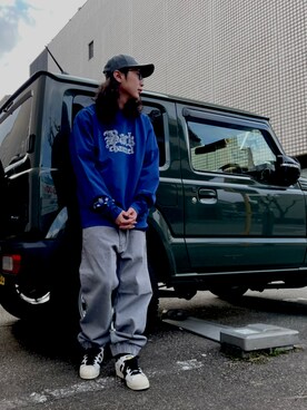 「Back Channel（バックチャンネル）のアイテム（キャップ）」を使った、翔恵さん（メンズ・170cm）の秋コーディネート