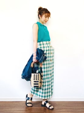 「THE SHINZONE（ザ　シンゾーン）のアイテム（デニムジャケット）」を使った、taikoiiさん（レディース・157cm）の春コーディネート