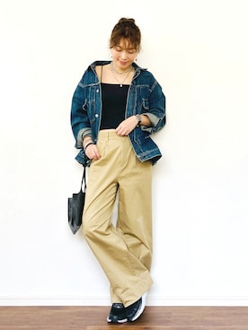 「THE SHINZONE（ザ　シンゾーン）のアイテム（デニムジャケット）」を使った、taikoiiさん（レディース・157cm）の春コーディネート