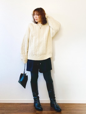 「HAVERSACK（ハバーザック）のアイテム」を使った、taikoiiさん（レディース・156cm）の冬コーディネート